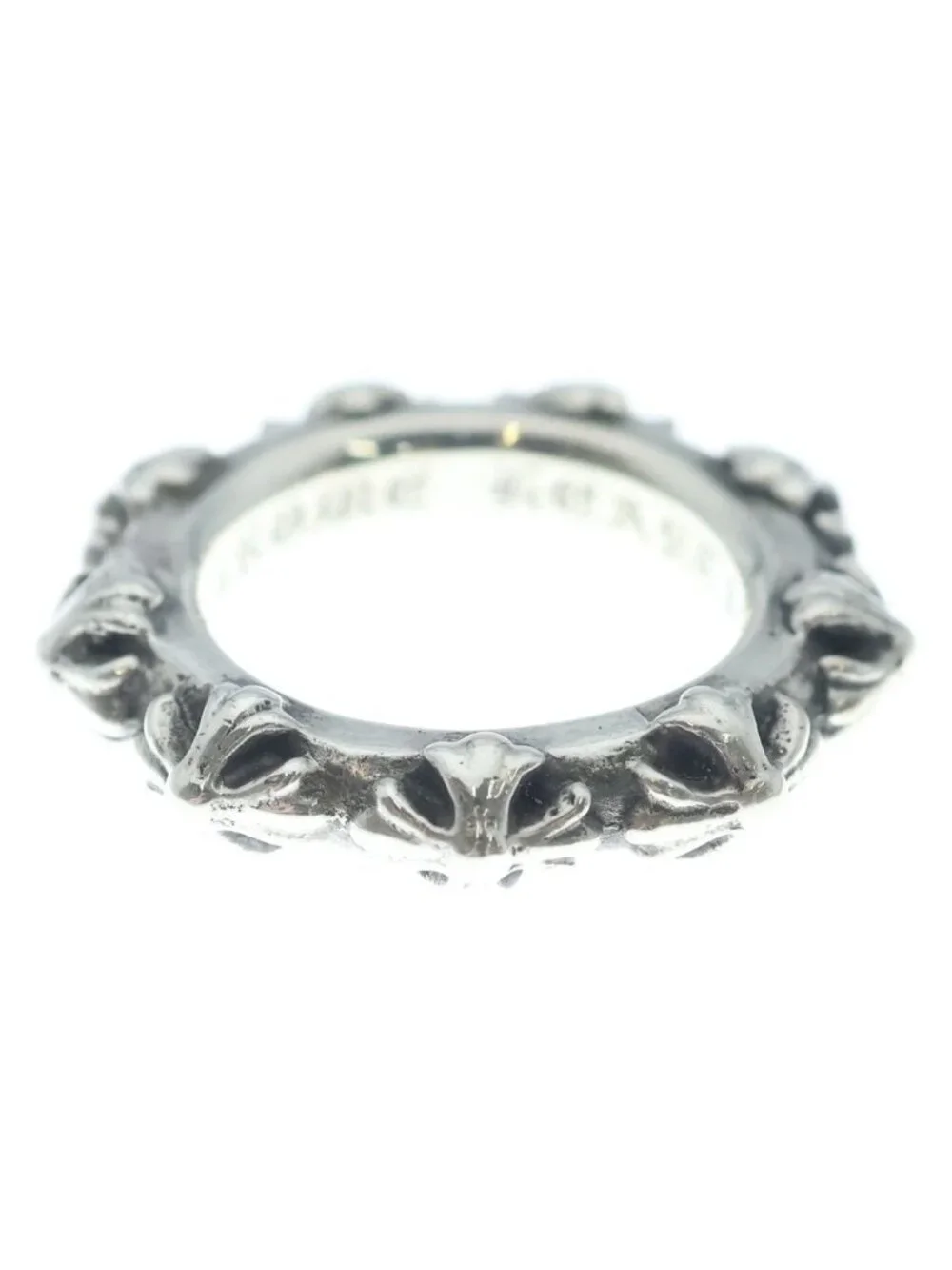 Chrome Hearts Cross Band Ring Silver